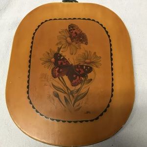 FINAL - Vintage Wooden Butterly Plaque 6x7”